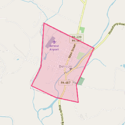 Map of Benton