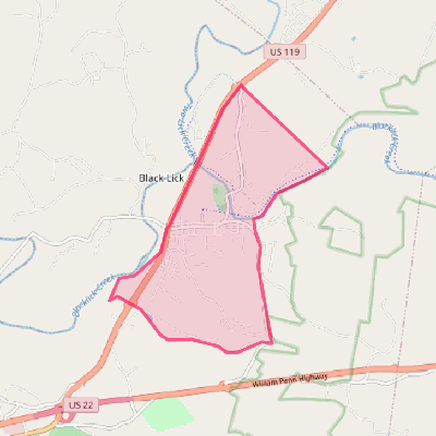 Map of Black Lick