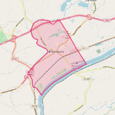 Map of Bloomsburg