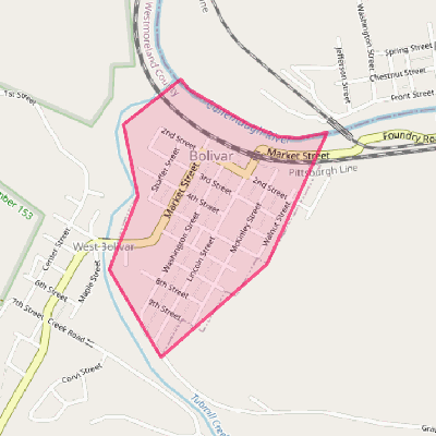 Map of Bolivar