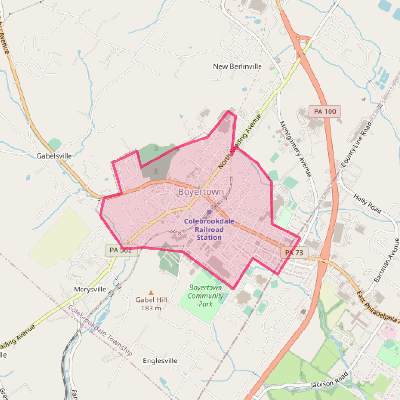 Map of Boyertown