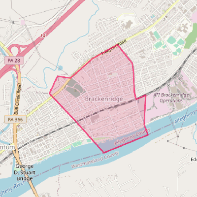 Map of Brackenridge