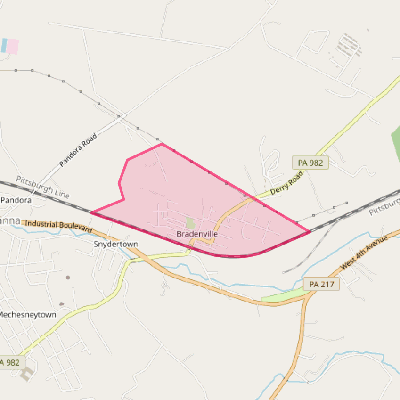 Map of Bradenville