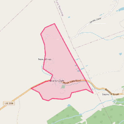 Map of Branchdale