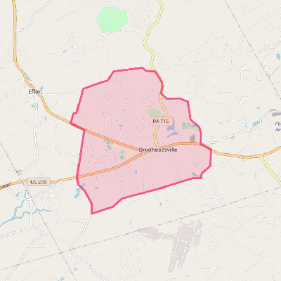 Map of Brodheadsville