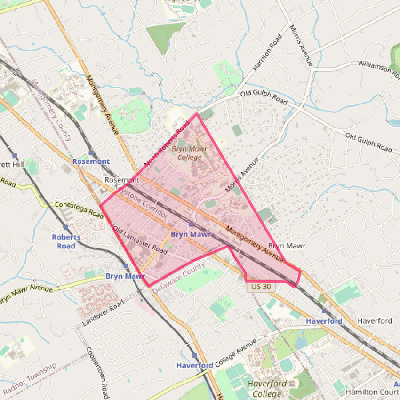 Map of Bryn Mawr