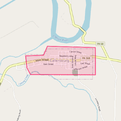 Map of Callensburg