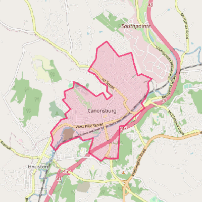 Map of Canonsburg