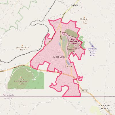 Map of Carroll Valley