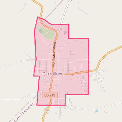 Map of Carrolltown