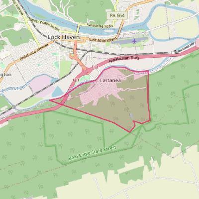 Map of Castanea