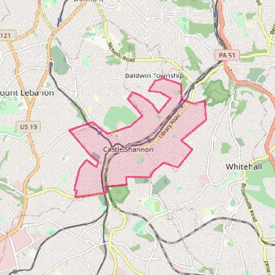 Map of Castle Shannon