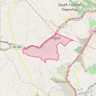 Map of Cecil-Bishop