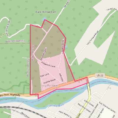 Map of Cedar Crest