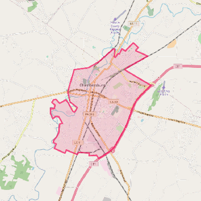 Map of Chambersburg