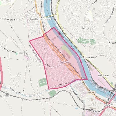 Map of Charleroi