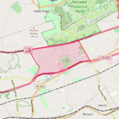 Map of Chesterbrook