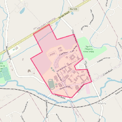 Map of Cheyney University