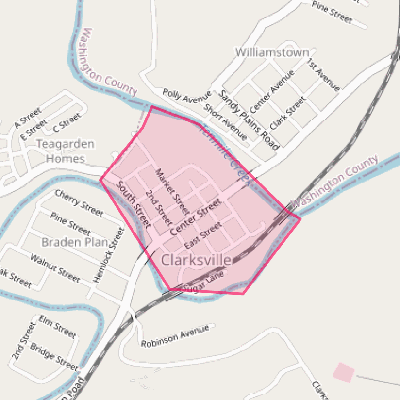 Map of Clarksville