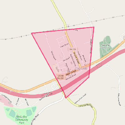 Map of Claysville