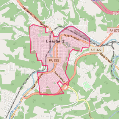 Map of Clearfield