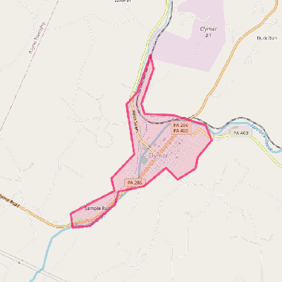 Map of Clymer