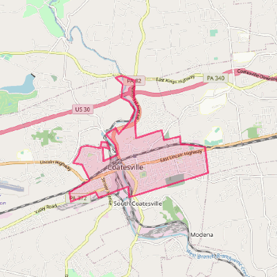 Map of Coatesville