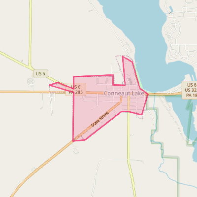 Map of Conneaut Lake