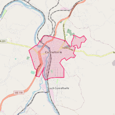 Map of Connellsville