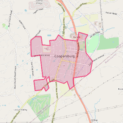 Map of Coopersburg