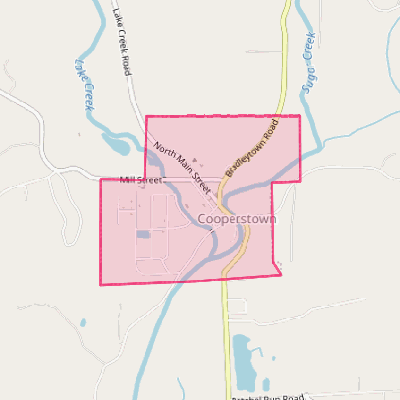 Map of Cooperstown