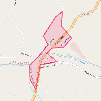 Map of Crabtree