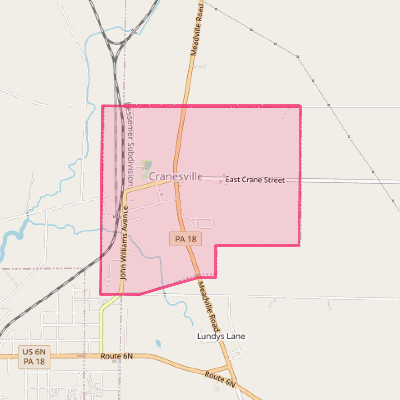 Map of Cranesville