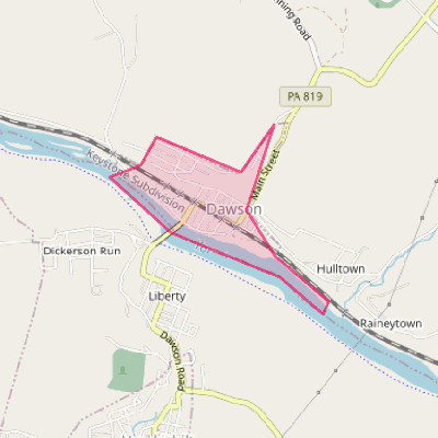 Map of Dawson