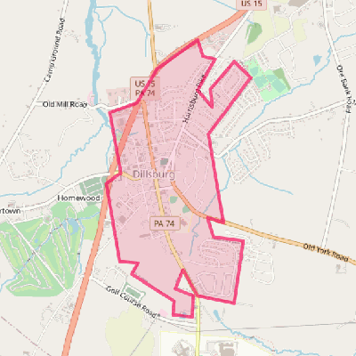 Map of Dillsburg