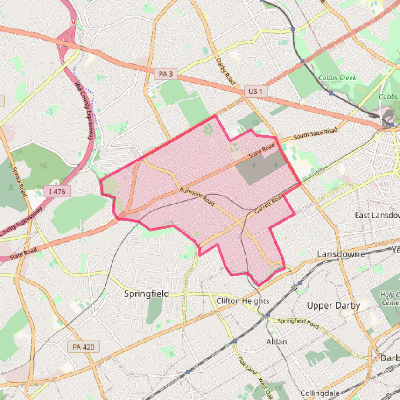Map of Drexel Hill