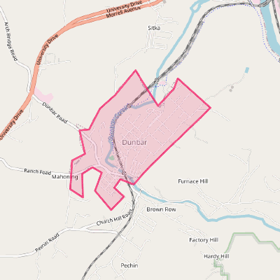 Map of Dunbar