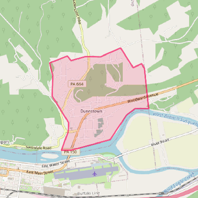 Map of Dunnstown