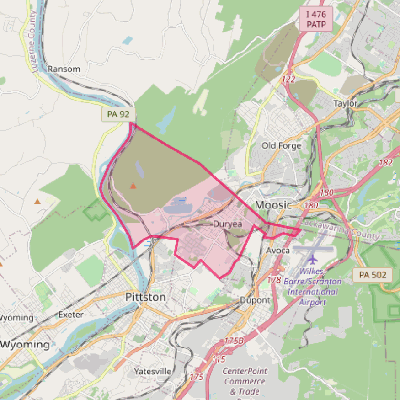 Map of Duryea