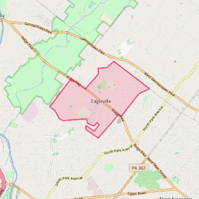 Map of Eagleville