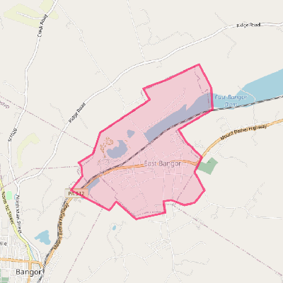 Map of East Bangor