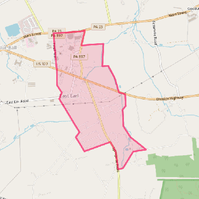 Map of East Earl