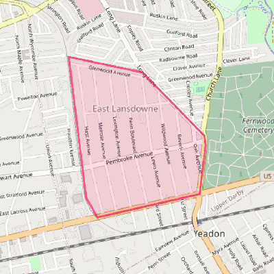 Map of East Lansdowne