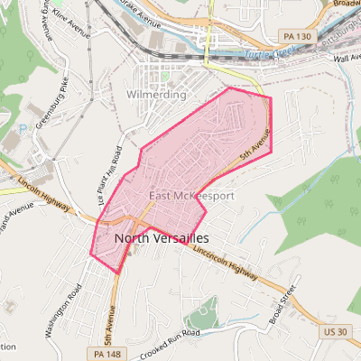 Map of East McKeesport