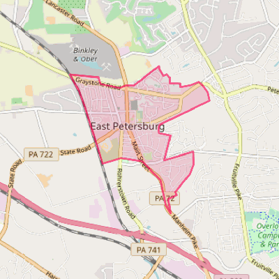 Map of East Petersburg