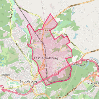 Map of East Stroudsburg