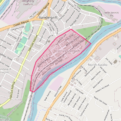 Map of East Vandergrift