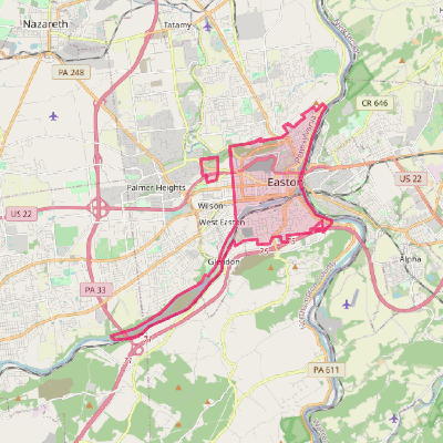 Map of Easton