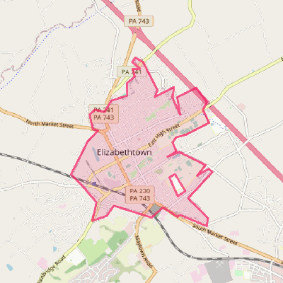 Map of Elizabethtown