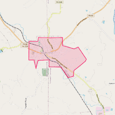 Map of Evans City